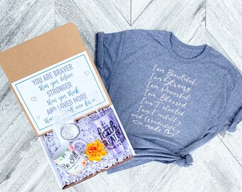 Cancer Survivor Gift Box - Personalized Get Well Soon Box - Faith Box -  Fearfully and Wonderfully Made - Feel Better Box - Faith Hope Love