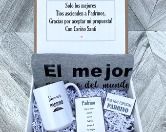 Padrino Gift  Box - Personalized Padrino Gift - Will you be My Padrino Box - Padrino Proposal