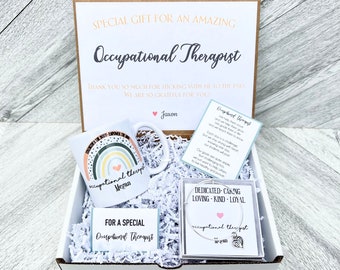 Occupational Therapist Gift Box - Personalized OT Gifts - OT Gift Set with OT Mug, Bracelet and Cards