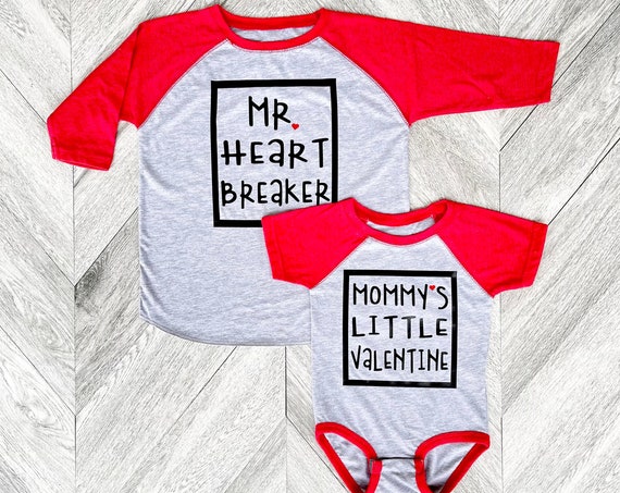 Toddler Valentine Shirt - Raglan Sleeves - Red and gray Valentine Mr Lova Lova - - Mr Steal Your Heart Mr Heart Breaker - Little Valentine