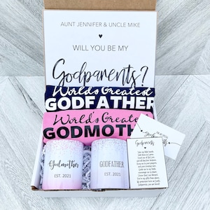 Godparents Box - Personalized Godparents Gift - Will you be My Godparents Box