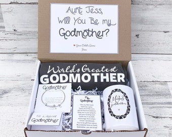 Godmother Gift - Godmother Box - Godmother Proposal - Personalized Godmother Gift - Will you be My Godmother Box