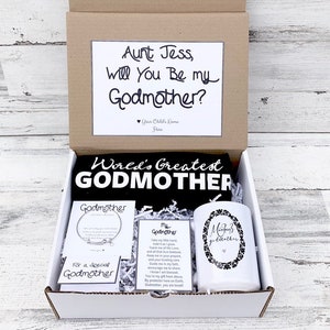 Godmother Gift - Godmother Box - Godmother Proposal - Personalized Godmother Gift - Will you be My Godmother Box
