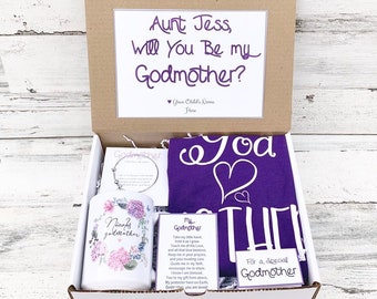 Godmother Gift - Godmother Box - Godmother Proposal - Personalized Godmother Gift - Will you be My Godmother Box