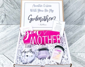 Godmother Box - Personalized Godmother Gift - Will you be My Godmother Box