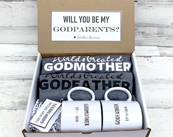 Godparents Box - Personalized Godparents Gift - Will you be My Godparents Box