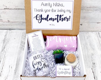 Godmother Gift - Godmother Box - Godmother Proposal - Personalized Godmother Gift - Will you be My Godmother Box