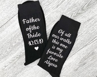 Father of the Bride Socks - Socks for the Wedding Day - Personalized Socks