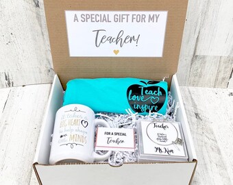 Teacher gift Box - Personalized Teacher Gift - Teacher Gift Set with Shirt, Teacher Mug, and Bracelet