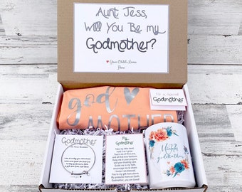 Godmother Gift - Godmother Box - Godmother Proposal - Personalized Godmother Gift - Will you be My Godmother Box