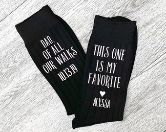 Father of the Bride Socks - Socks for the Wedding Day - Personalized Socks
