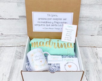 Madrina Box - Personalized Madrina Gift - Will you be My Madrina Box - Spanish Godmother gift