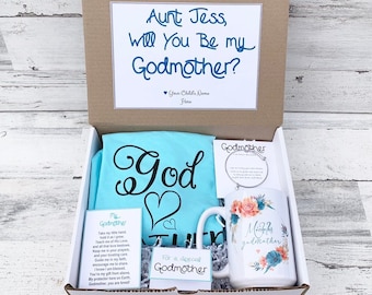 Godmother Gift - Godmother Box - Godmother Proposal - Personalized Godmother Gift - Will you be My Godmother Box