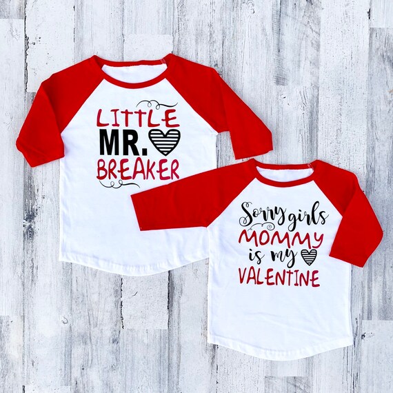 Toddler Valentine Raglan Shirt: Mr. Heart Breaker, Mommy's Valentine