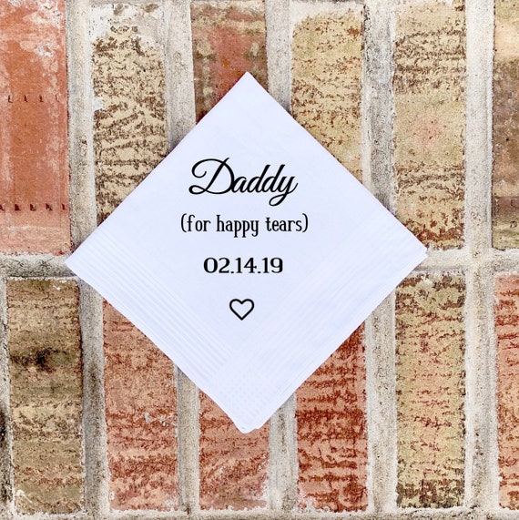Father of the Bride Handkerchief - Personalized handkerchief - Father of Bride Gift