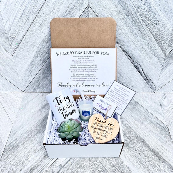 Personalized Babysitter Gift Box: 'Tiny Human Tamer' Mug & Ornament