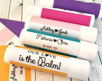Our Love is the Balm Labels / Lip Balm Labels / Chapstick Favors Bridal Shower / Baby Shower / Wedding Favors / Keep Save