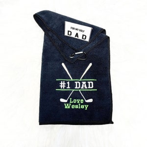Golf Towel - Personalized Embroidered Golf Towel - Fathers Day Golf Towel - Fathers Day Gift