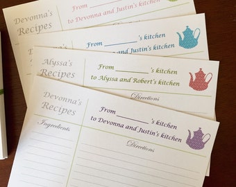 Add On Only - Personalized Recipe Cards