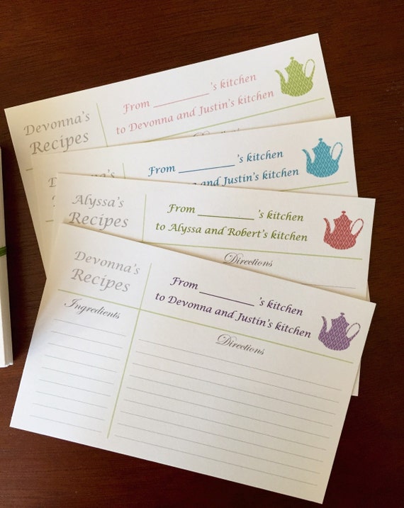 Personalized Recipe Cards