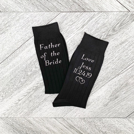 Personalized Father of the Bride Socks: Wedding Day Gift