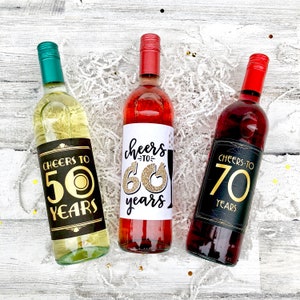Cheers to 60 Years Birthday Box Set Vintage Shirt Wine Glass Tumbler Wine Label image 7