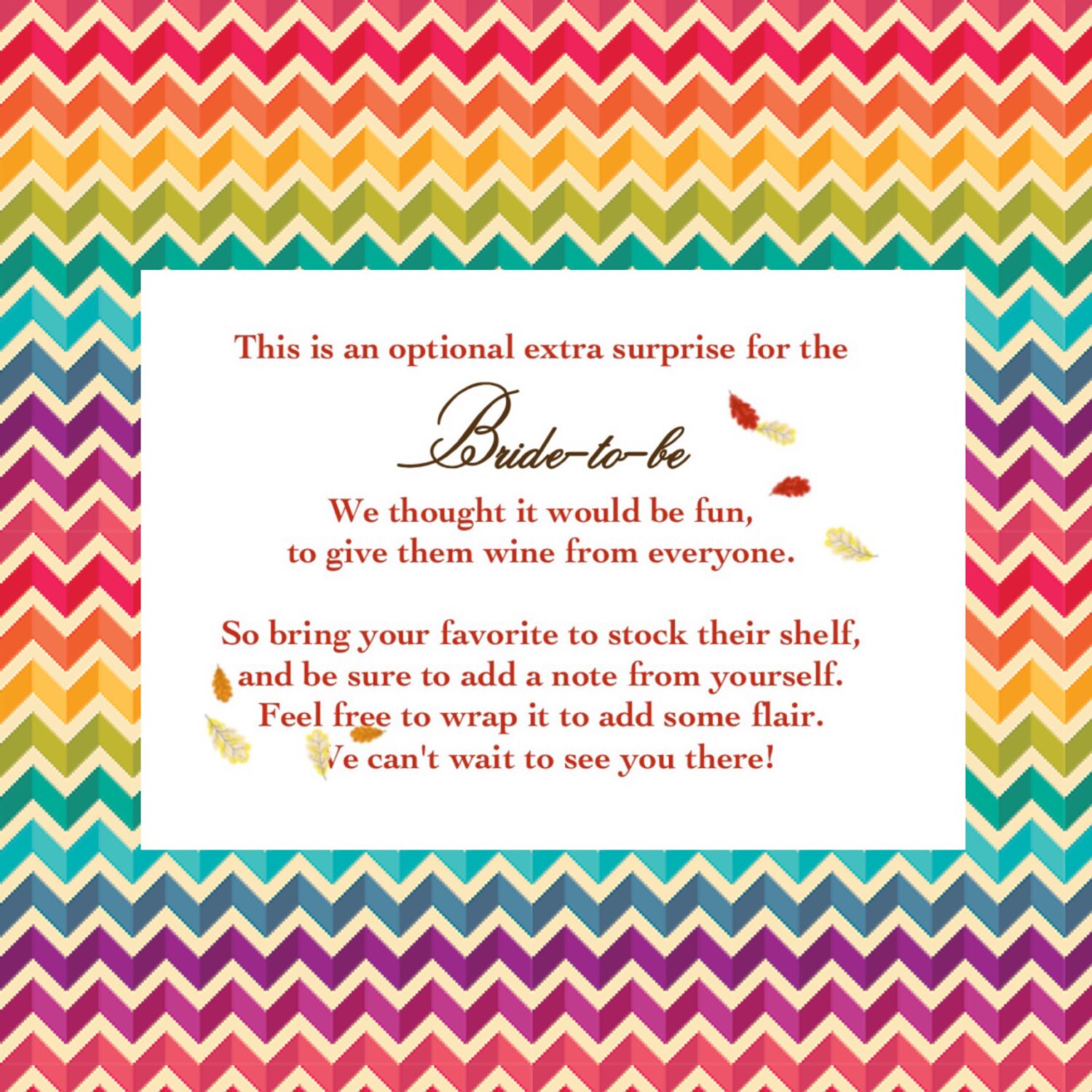 Additional Poem Cards For Fall In Love Bridal Shower