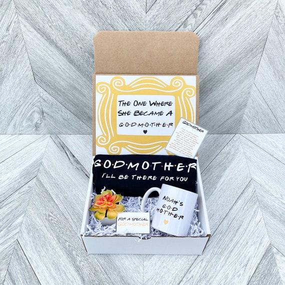 Personalized Godmother Gift Box: Mug, Tank Top & Poem Card