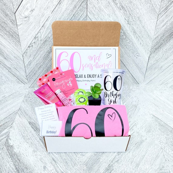 60th Birthday Spa Gift Box: Tumbler, Shirt & Candle