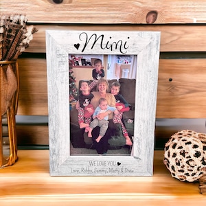 Mimi Engraved Frame - Laser Engraved  Personalized Wooden Frame - Child Name Engraved