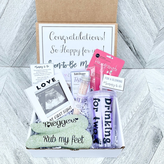 Mommy To Be Gift Set: Spa Relaxation Box with Sonogram Frame