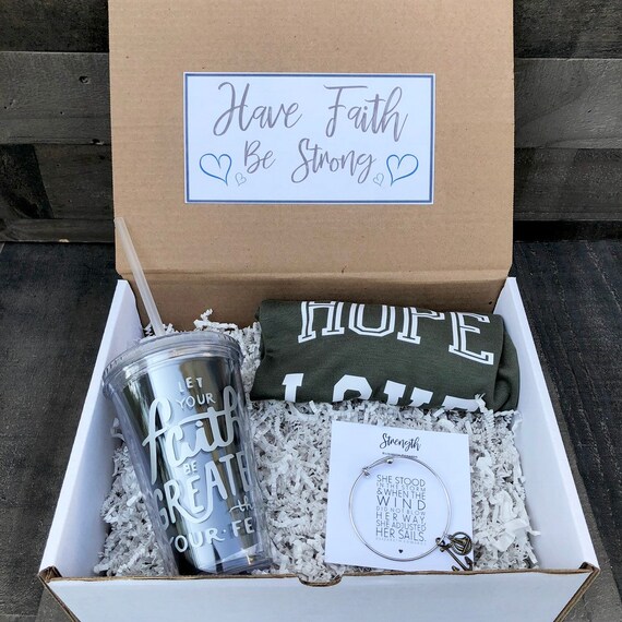 Personalized Christian Gift Box: Faith Encouragement, Tumbler, Bracelet