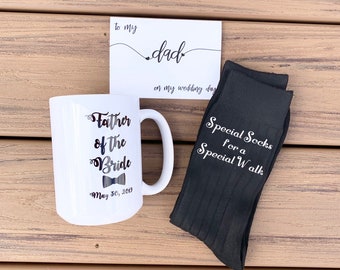 Father of the Bride Gifts - Hankercheif, Mug, Special Socks for a Special Walk