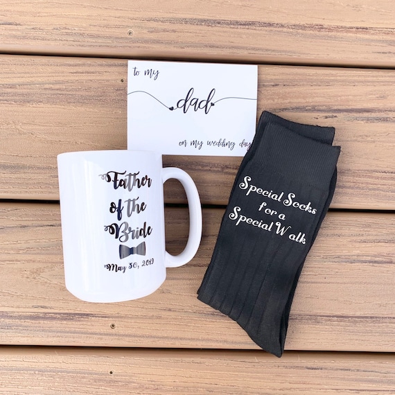 Father of the Bride Gifts - Hankercheif, Mug, Special Socks for a Special Walk