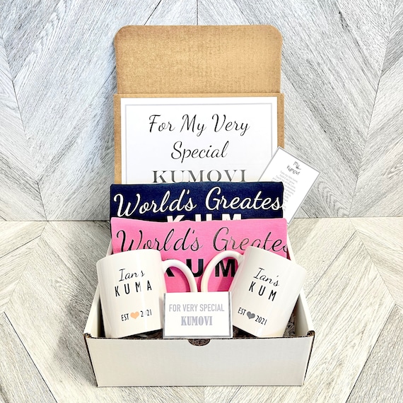 Personalized Kum and Kuma Gift Box: Shirts & Mugs