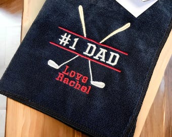 Golf Towel - Personalized Embroidered Golf Towel - Fathers Day Golf Towel - Fathers Day Gift