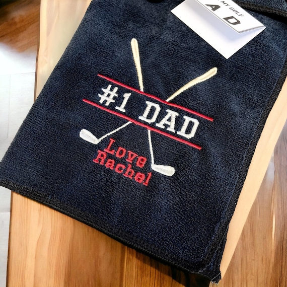 Golf Towel - Personalized Embroidered Golf Towel - Fathers Day Golf Towel - Fathers Day Gift