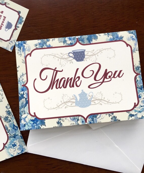 Set of Tea Party Thank You Cards