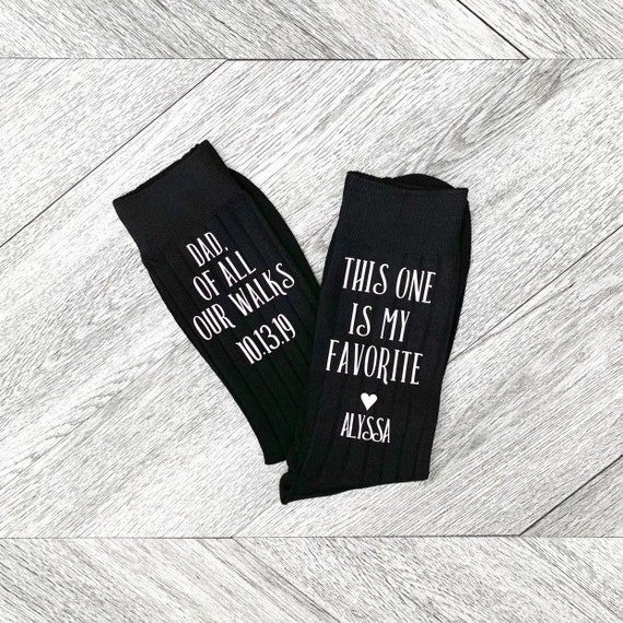Personalized Father of the Bride Socks: Wedding Day Gift