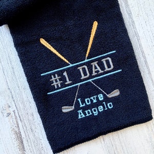 Golf Towel - Personalized Embroidered Golf Towel - Fathers Day Golf Towel - Fathers Day Gift