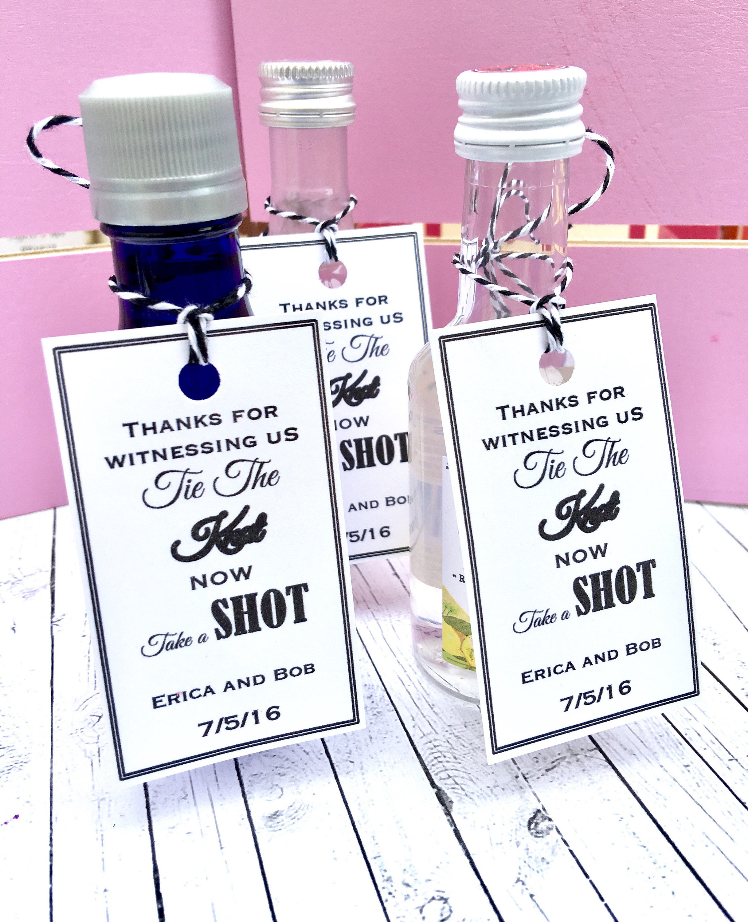 Shot Bottle with Labels Bouteilles dalcool, Liquor Bottle Favor