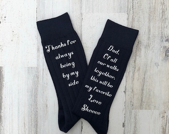 Customizable- Dad Of All Our Walks This One is My Favorite Socks for the Wedding Day - Fatherof the Bride Socks