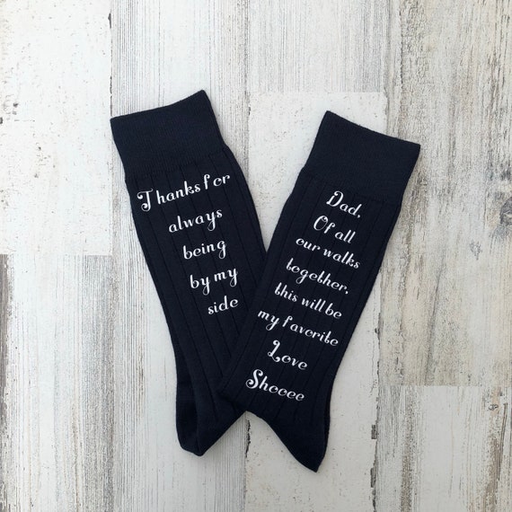Customizable- Dad Of All Our Walks This One is My Favorite Socks for the Wedding Day - Fatherof the Bride Socks