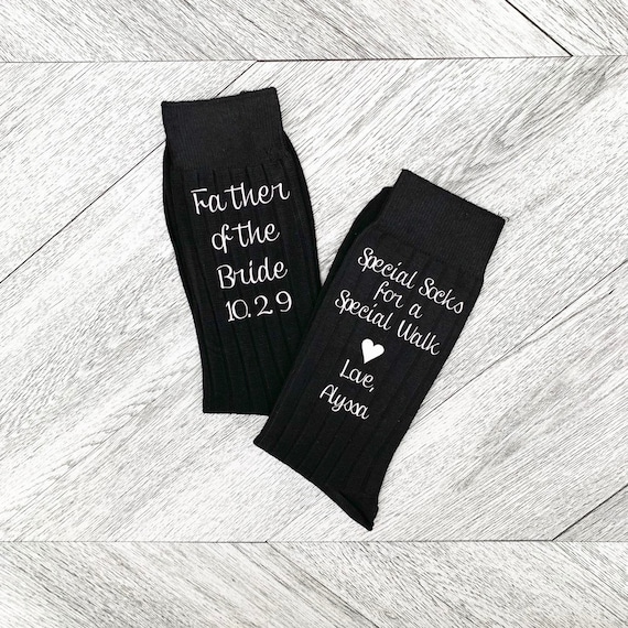 Personalized Father of the Bride Socks: Wedding Day Gift