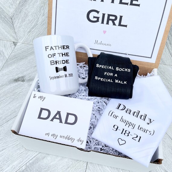 Father of the Bride Gifts (Create your Box) - Handkerchief, Mug, Special Socks for a Special Walk