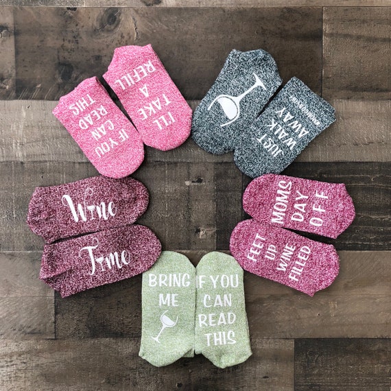 Wine Lover Socks: Funny Mom Gift