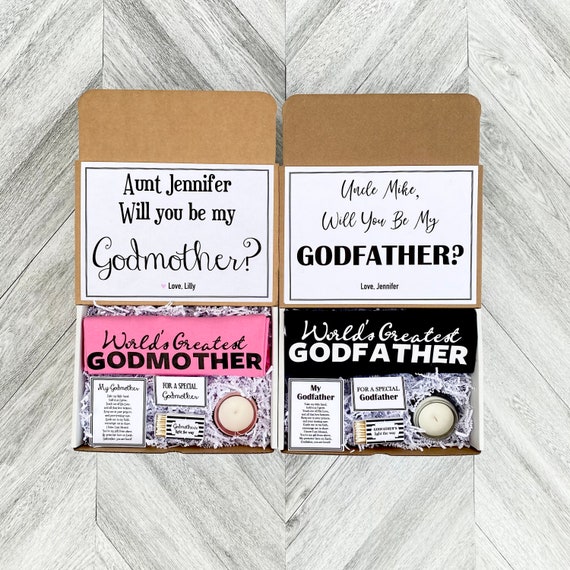 Personalized Godparent Gift Box Set: Will You Be My Godmother/Godfather?