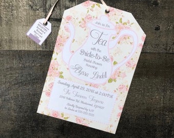Tea Party Invitations Instant Download - Print from Home Tea Party Invitations