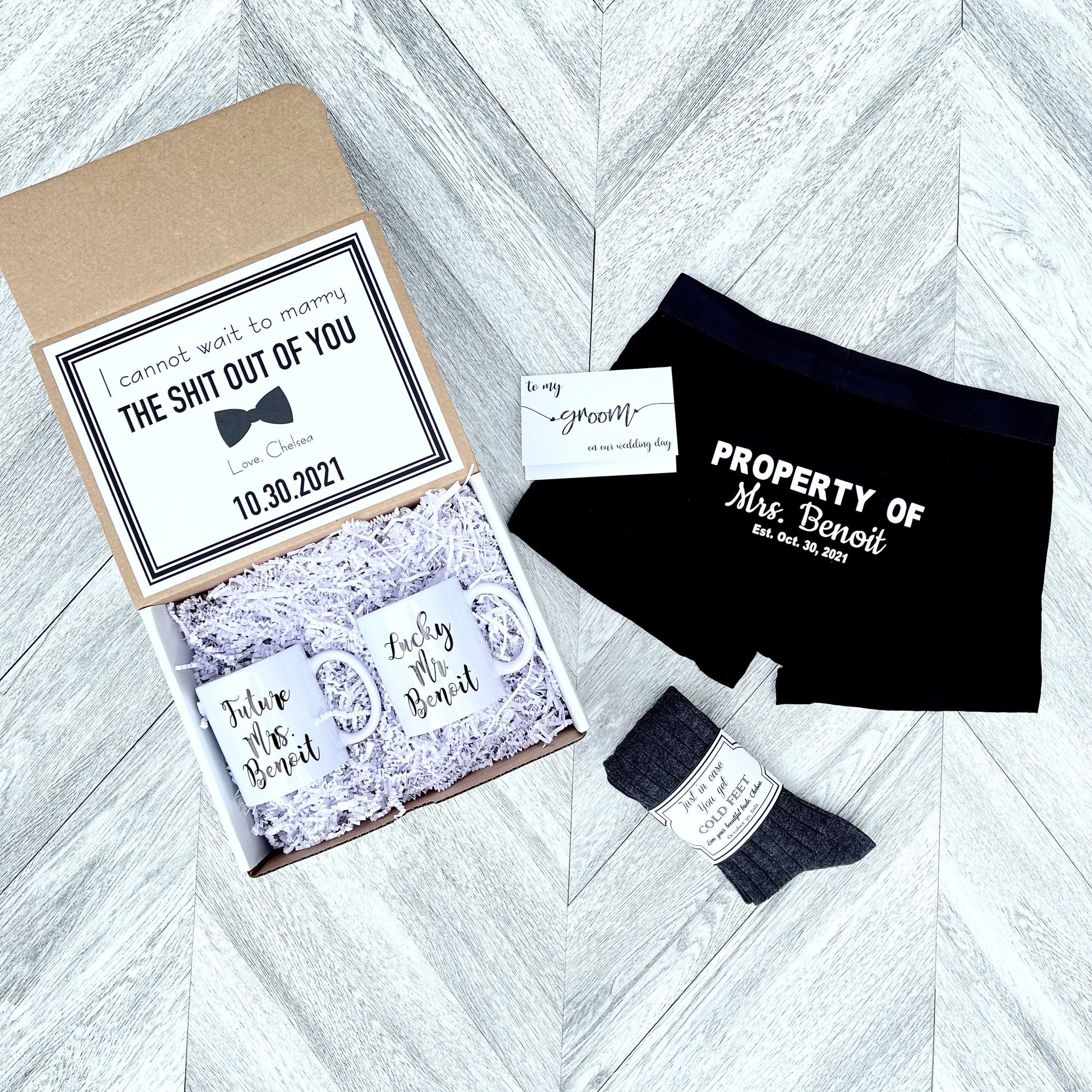 Groom to be Gift, Property of Pants and Socks, Personalised Boxers and  Socks Set