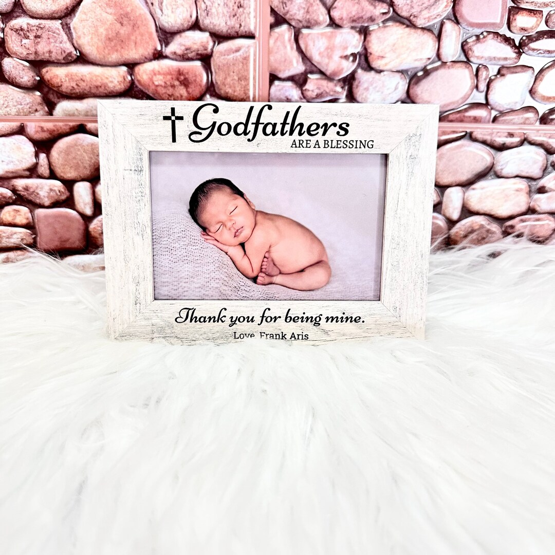 Godfather Engraved Frame Laser Engraved Personalized Godfather Wooden